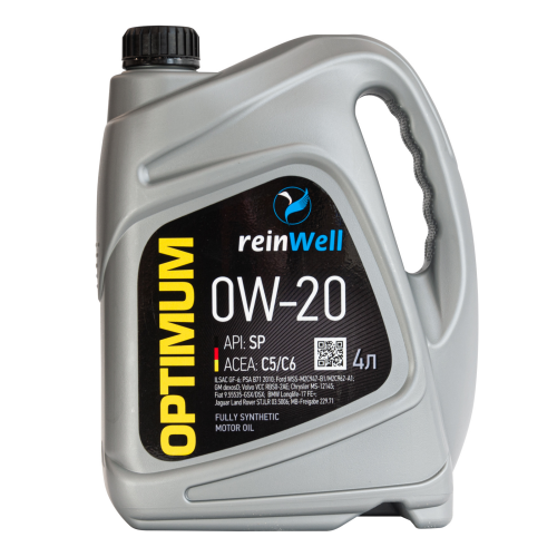 4951 ReinWell Моторное масло 0W-20 API: SP; ACEA: C5,C6 (4л) - 4 л